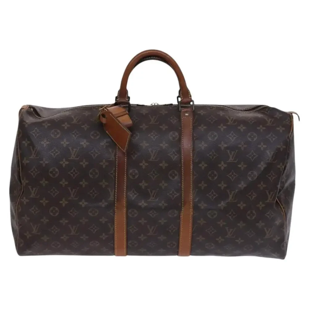 LOUIS VUITTON Monogram Keepall 55 Boston Bag M41424